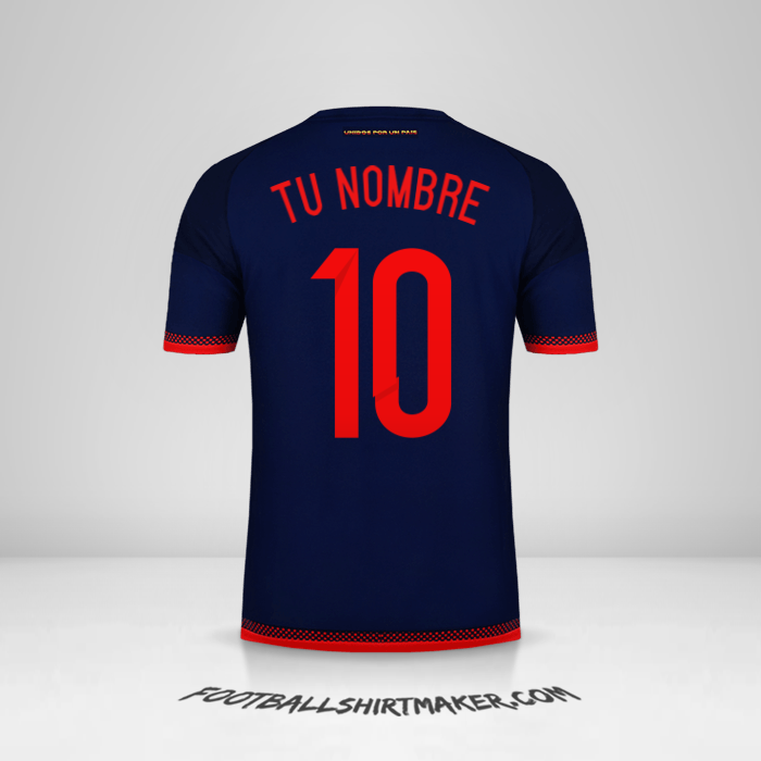 Camiseta Colombia 2015 II número 10 tu nombre