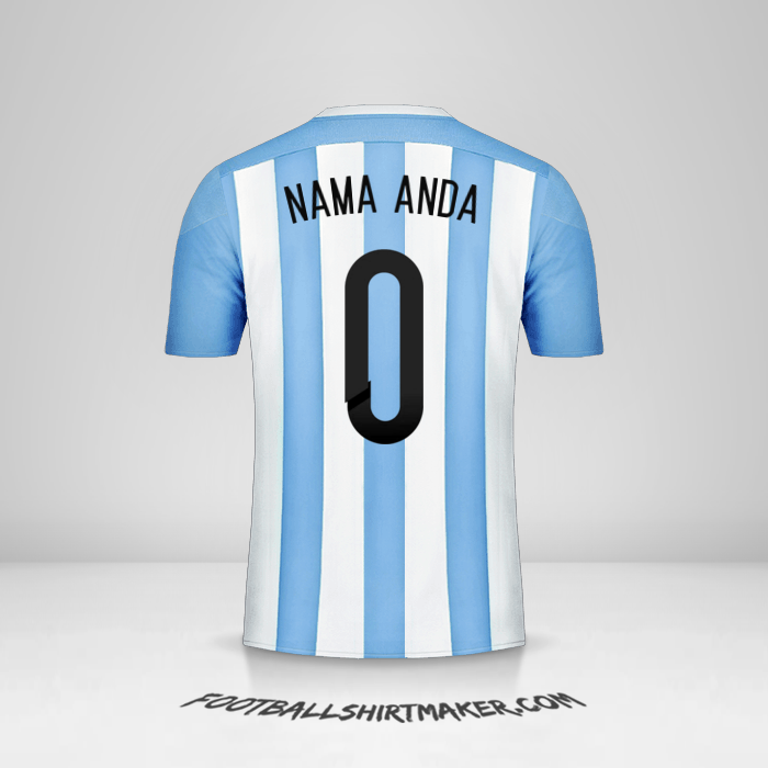 Jersey Argentina 2015 -  nama anda - 0