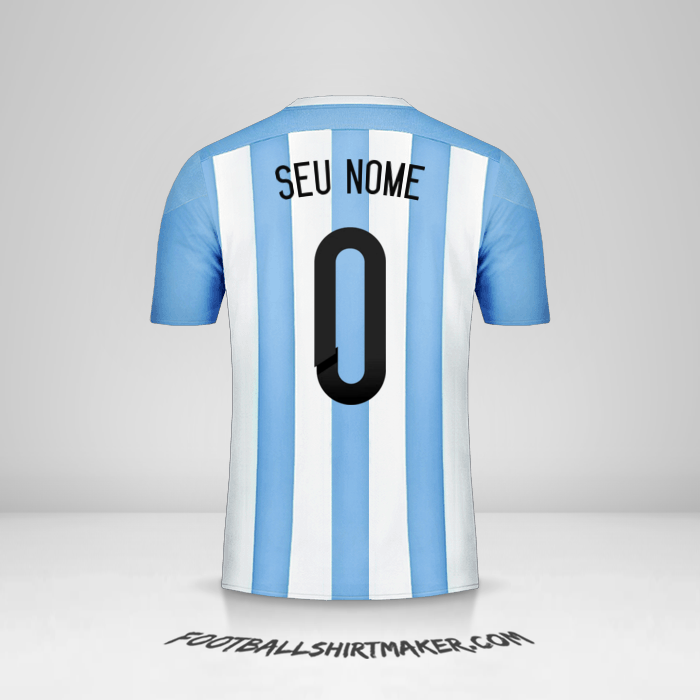 Camisa Argentina 2015 -  seu nome - 0