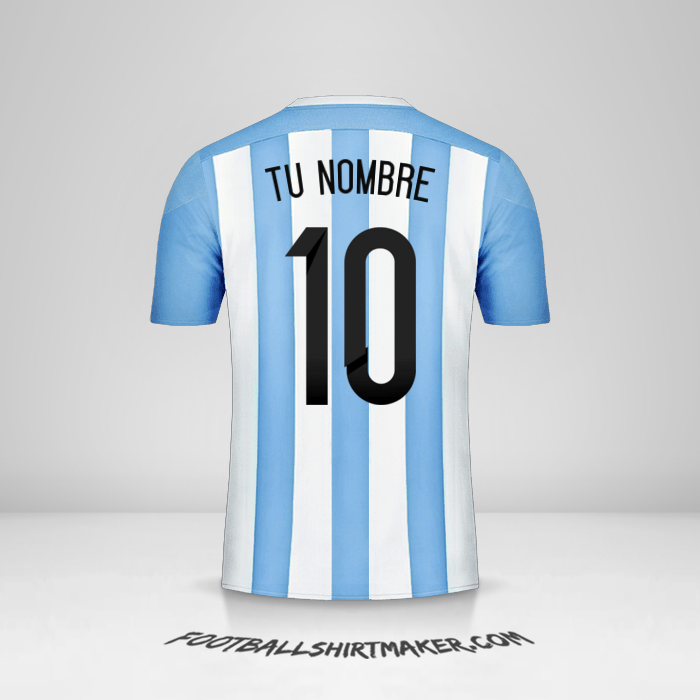 Camiseta Argentina 2015 número 10 tu nombre