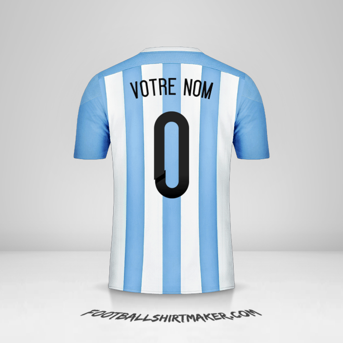 Maillot Argentine 2015 -  votre nom - 0