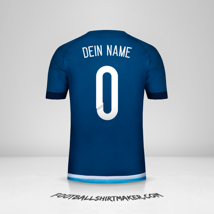 Trikot Argentinien 2015 II -  dein name - 0