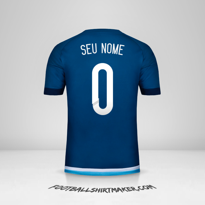 Camisa Argentina 2015 II -  seu nome - 0