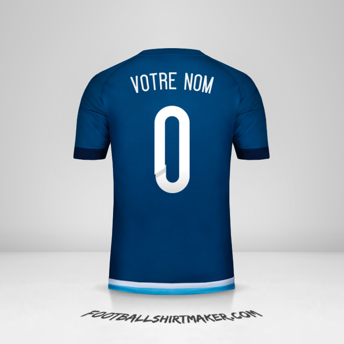 Maillot Argentine 2015 II -  votre nom - 0