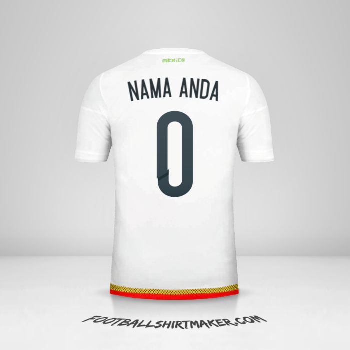 Jersey Meksiko 2015/16 II -  nama anda - 0