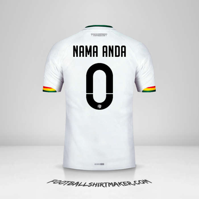 Jersey Bolivia 2015 II -  nama anda - 0