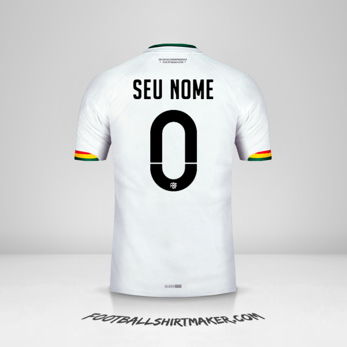 Camisa Bolívia 2015 II -  seu nome - 0