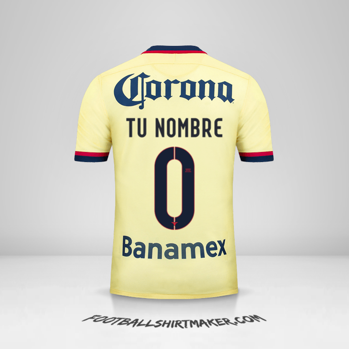 Camiseta Club America 2015/16 número 0 tu nombre