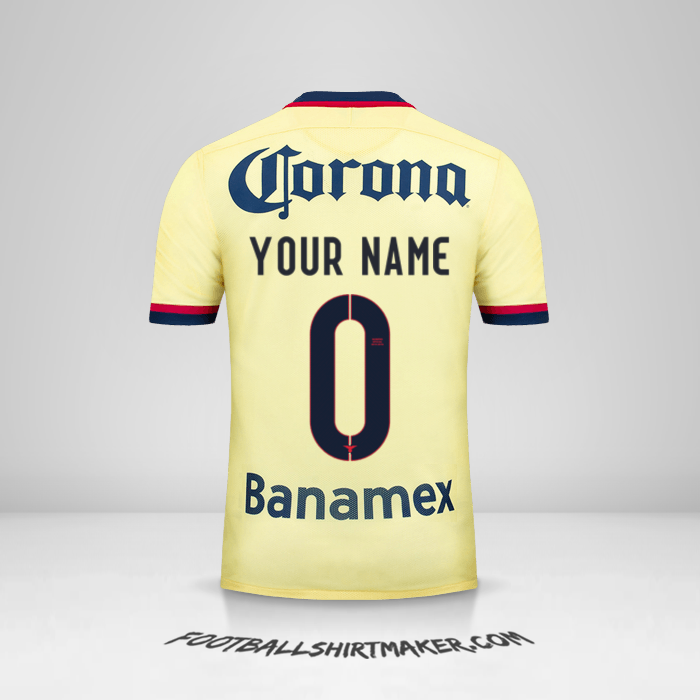 Club America 2015/16 jersey number 0 your name