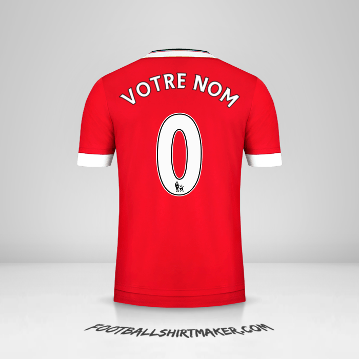 Maillot Manchester United 2015/16 -  votre nom - 0