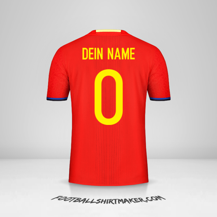 Trikot Spanien 2016 -  dein name - 0