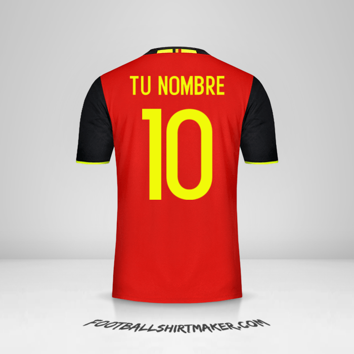 Jersey Belgica 2016 número 10 tu nombre