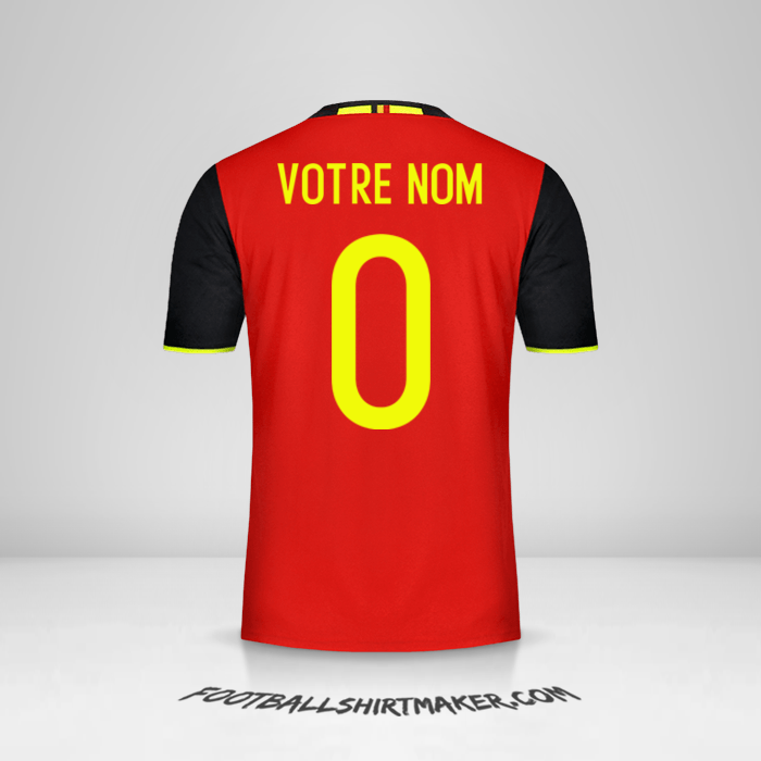 Maillot Belgique 2016 -  votre nom - 0