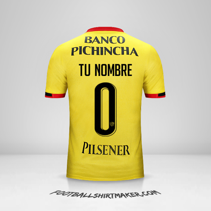 Camiseta Barcelona SC  2016 número 0 tu nombre