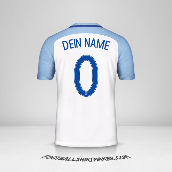 Trikot England 2016/17 -  dein name - 0