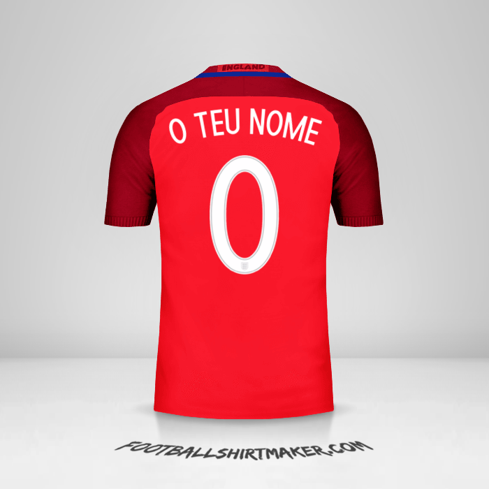 Camisola Inglaterra 2016 II -  o teu nome - 0