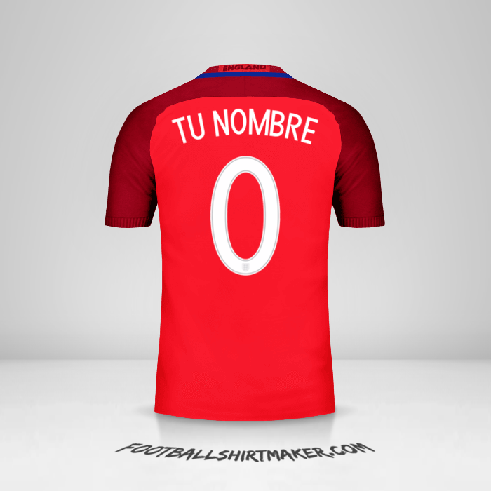 Camiseta Inglaterra 2016 II -  tu nombre - 0