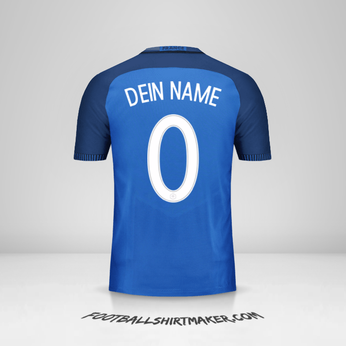 Trikot Frankreich 2016 -  dein name - 0