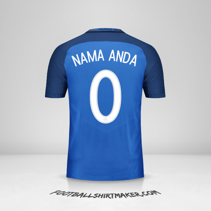 Jersey Prancis 2016 -  nama anda - 0