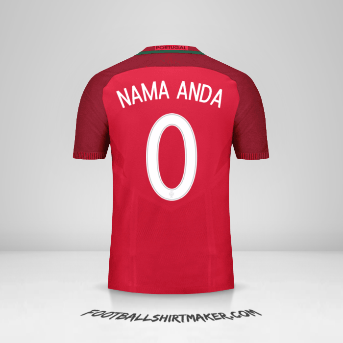 Jersey Portugal 2016 -  nama anda - 0