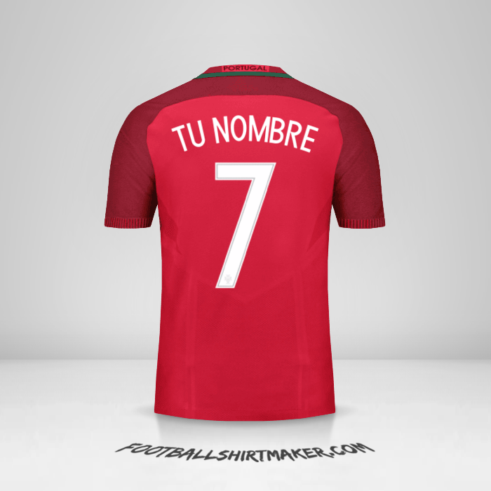 Camiseta Portugal 2016 número 7 tu nombre