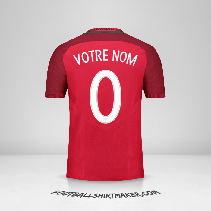 Maillot Portugal 2016 -  votre nom - 0