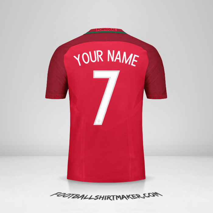 Portugal 2016 jersey number 7 your name