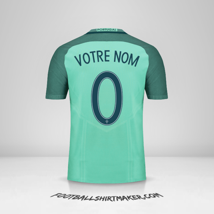 Maillot Portugal 2016 II -  votre nom - 0