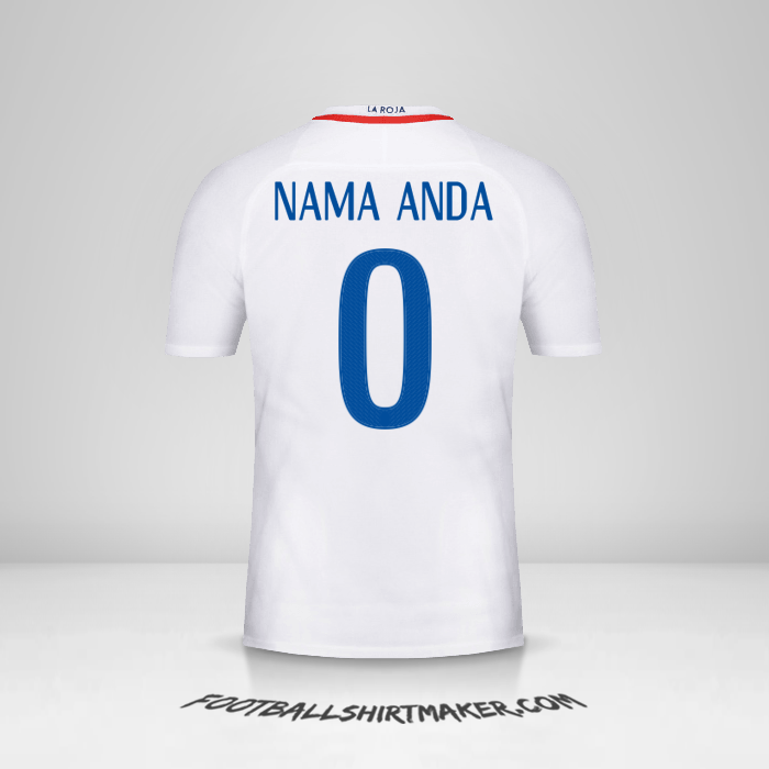 Jersey Cile 2016 II -  nama anda - 0