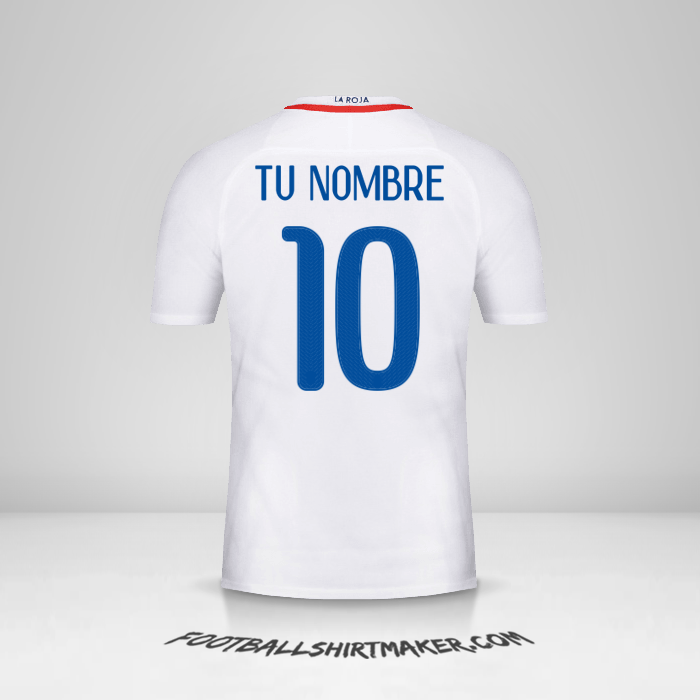 Jersey Chile 2016 II número 10 tu nombre