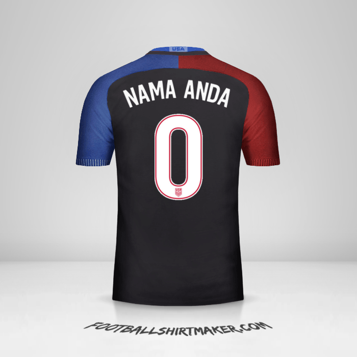 Jersey Amerika Serikat 2016/17 II -  nama anda - 0