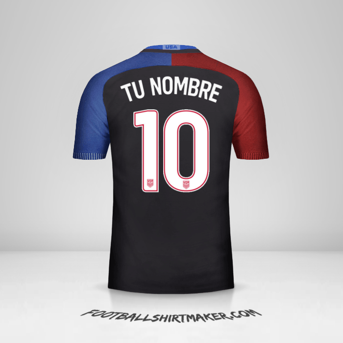 Camiseta Estados Unidos 2016/17 II número 10 tu nombre