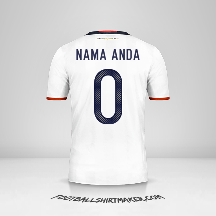 Jersey Kolombia 2016 -  nama anda - 0