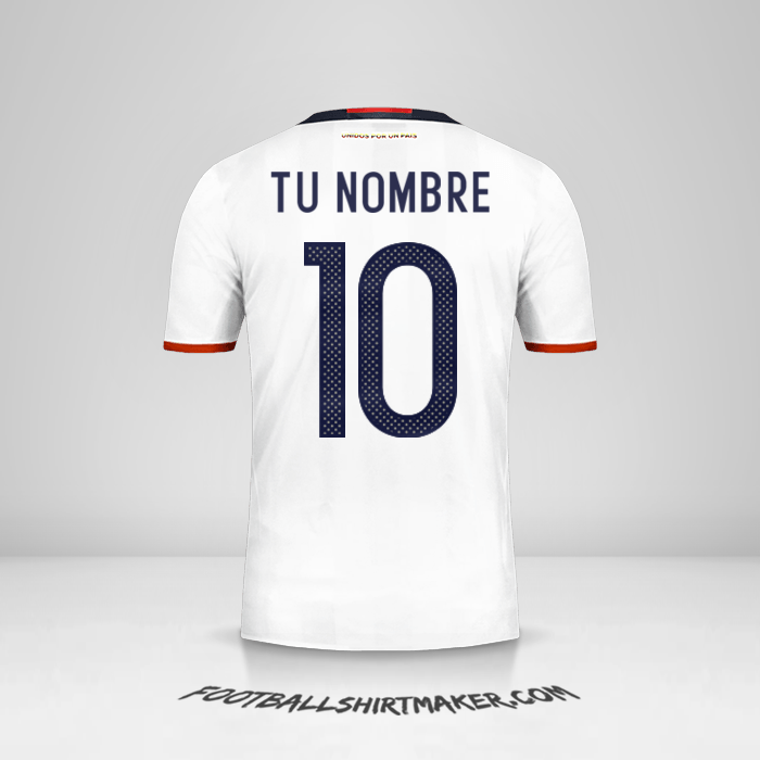 Camiseta Colombia 2016 número 10 tu nombre