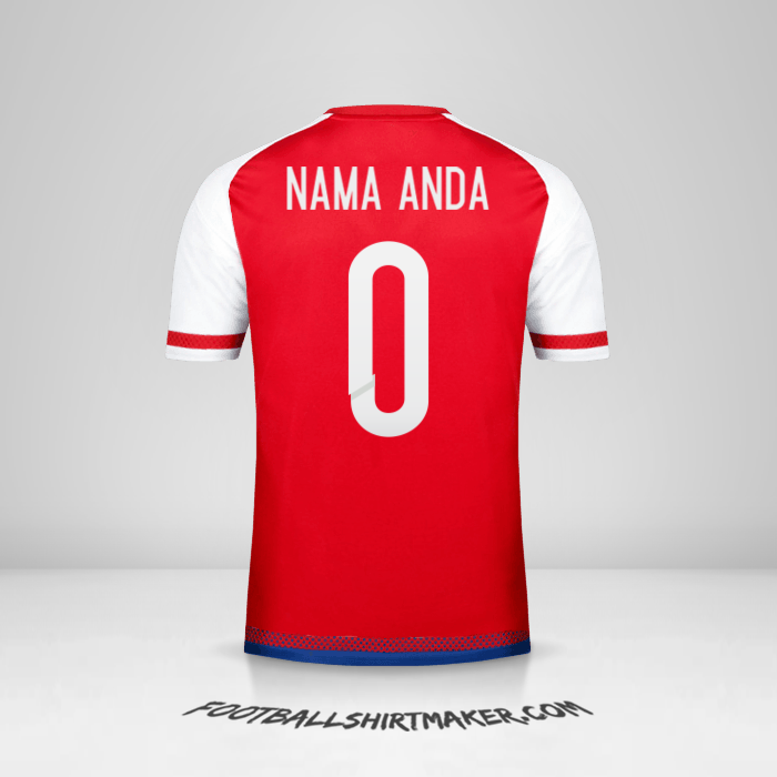 Jersey Paraguay 2015/17 -  nama anda - 0