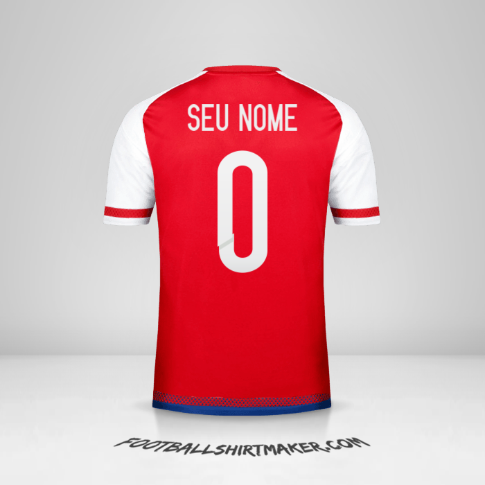 Camisa Paraguai 2015/17 -  seu nome - 0