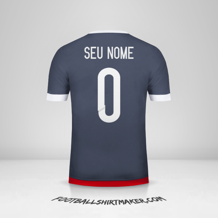 Camisa Paraguai 2015/18 II -  seu nome - 0