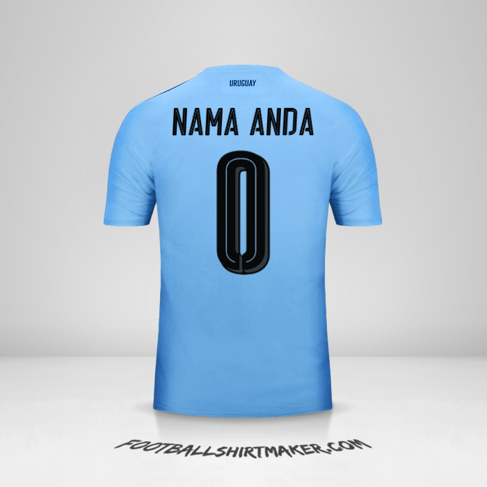 Jersey Uruguay 2016 -  nama anda - 0