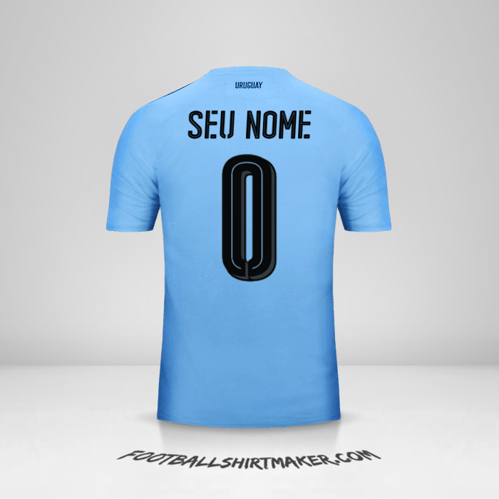 Camisa Uruguai 2016 -  seu nome - 0