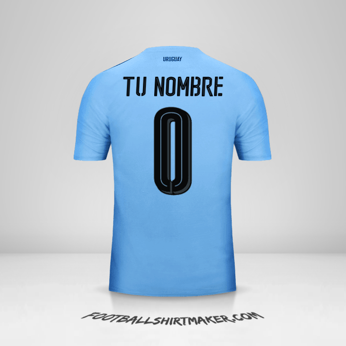 Jersey Uruguay 2016 -  tu nombre - 0