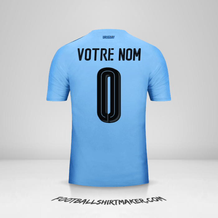 Maillot Uruguay 2016 -  votre nom - 0