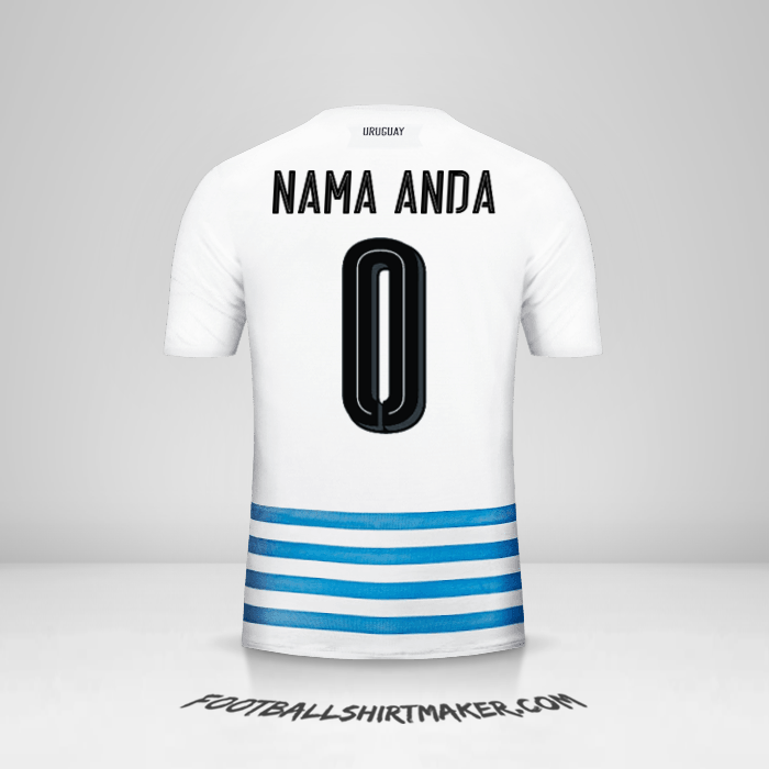 Jersey Uruguay 2016 II -  nama anda - 0