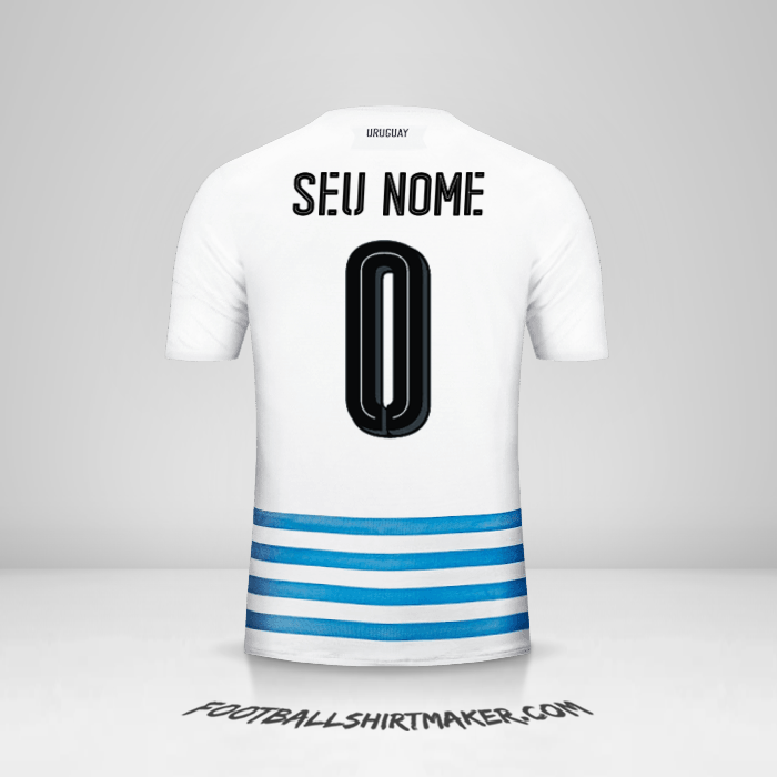 Camisa Uruguai 2016 II -  seu nome - 0