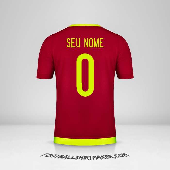 Camisa Venezuela 2015/17 -  seu nome - 0