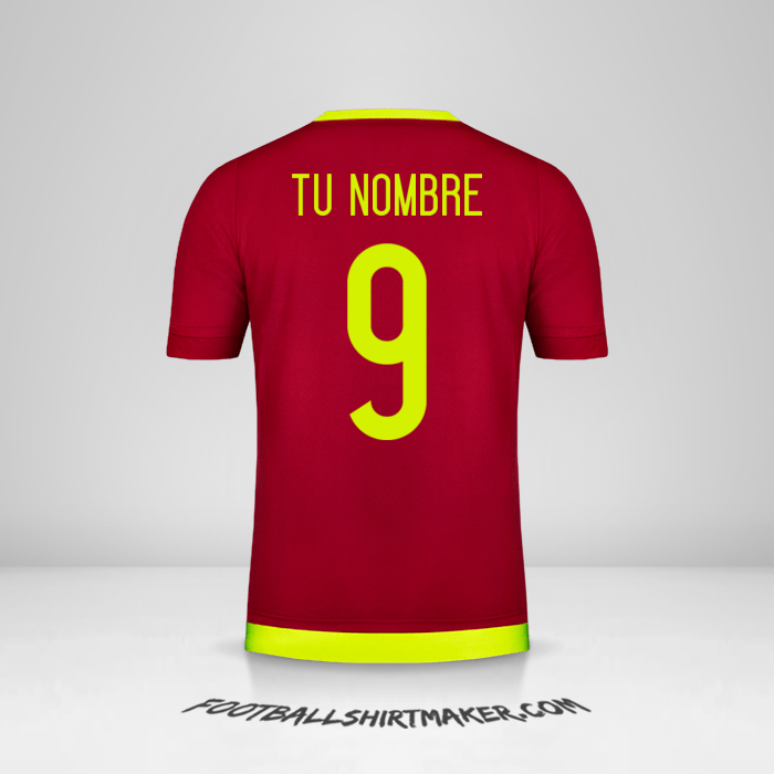 Jersey Venezuela 2015/17 número 9 tu nombre