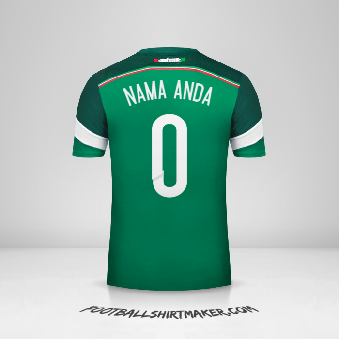 Jersey Meksiko 2014 -  nama anda - 0