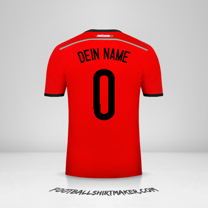 Trikot Mexiko 2014 II -  dein name - 0