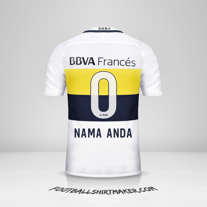 Jersey Boca Juniors 2016/17 II -  nama anda - 0