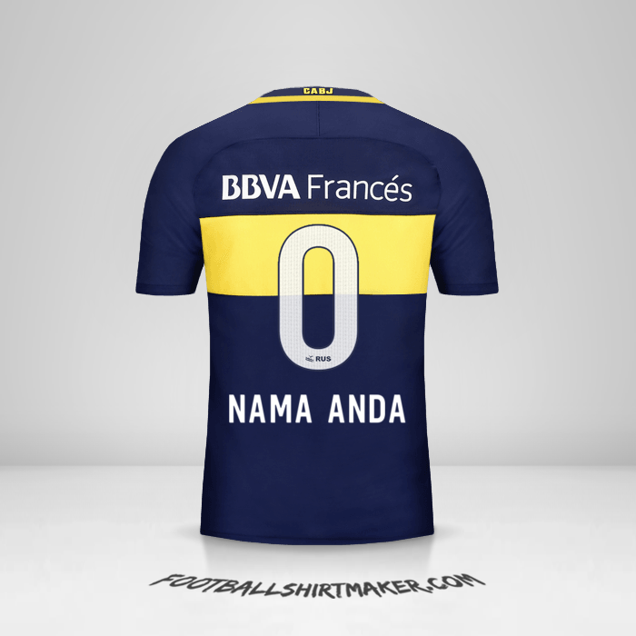 Jersey Boca Juniors 2016/17 -  nama anda - 0