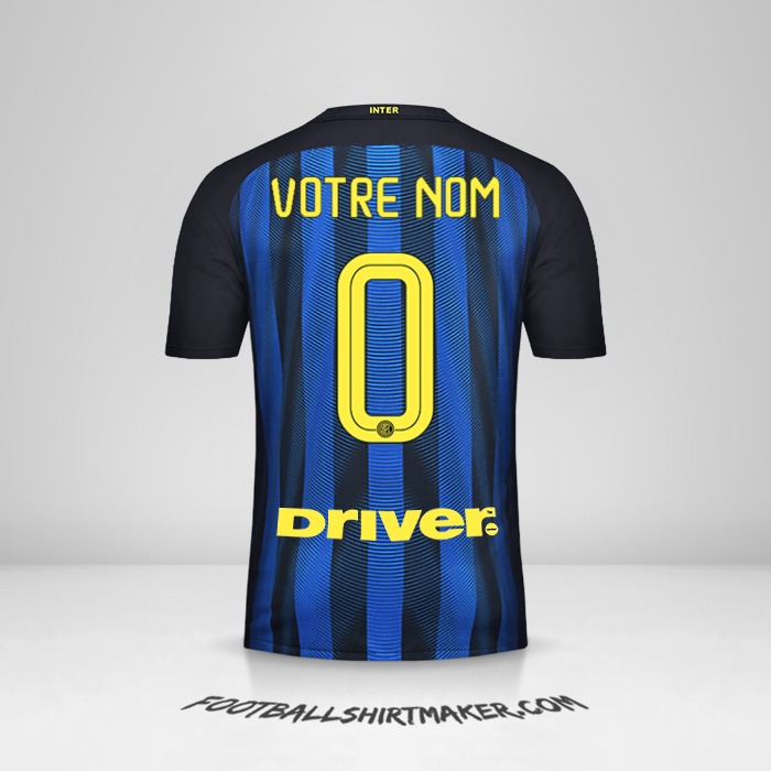 Maillot Inter 2016/17 -  votre nom - 0